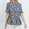 Taupe paisley print top - Image 2