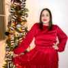 Satin cherry dress - Image 3