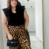 Waist tie pull on leopard pants - Image 3