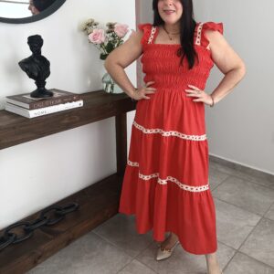 Midi Coral dress